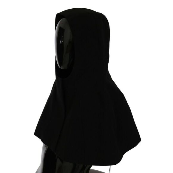 Dolce & Gabbana Dolce Gabbana Hooded Cape Women Black Hats - Picture 2 of 4